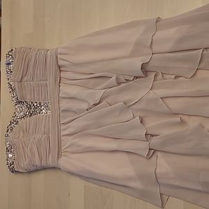 Lispy V.I.P Dusty Pink High Low Strapless Dress